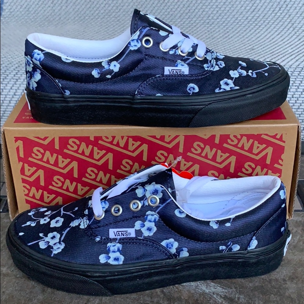 VANS ERA FLORALS BLUE/BLACK men’s - Picture 5 of 16